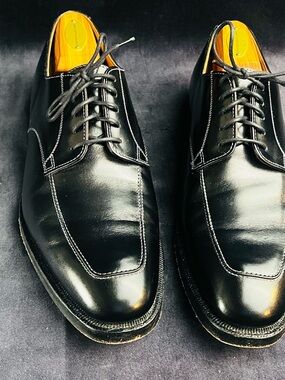 Brooks Brothers Peal & Co Black Leather Derby Dress Shoes